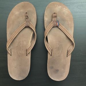 Rainbow Double Layer Brown Flip Flip (Size 6)